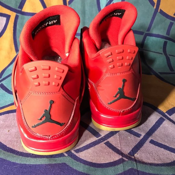 AV3914-600 Air Jordan 4 Retro NRG 'Singles Day' Red EUC Womens Size 9.5 Mens 8 - Picture 6 of 10